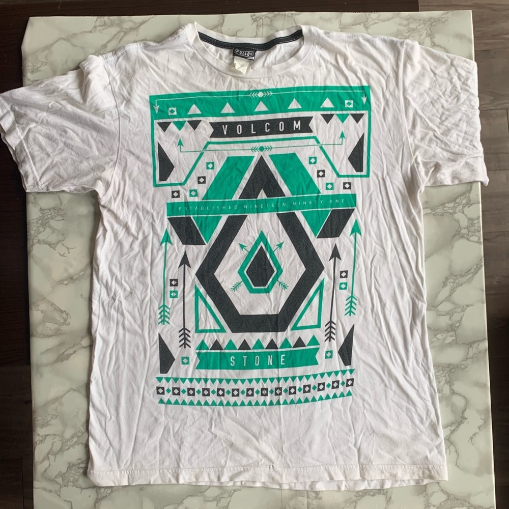 Green/White Volcom Shirt
